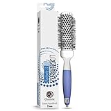 Professional Round Brush for Blow Drying - Small Ceramic Ion Thermal Barrel Brush for Sleek, Precise Heat Styling and Salon Blowout - Lightweight, Antistatic Bristle Hair Brush by Osensia - 1.3 Inch