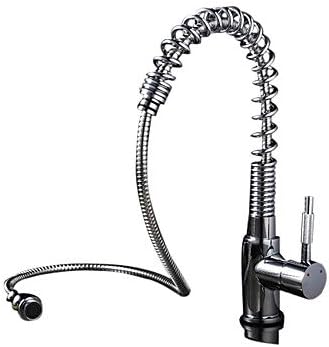 Chrome Finish Spring Pull Down Kitchen Faucet