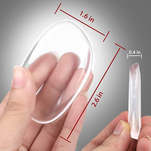2 Pack Silicone Makeup Sponge [Washable] Premium Quality - Gel Foundation Makeup and Puff BB - Best Silisponge Cosmetic Beauty Tools Blender [Clear] - Thumbnail 7