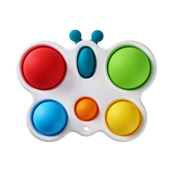 Anpole Baby Simple Sensory Toys, Silicone Flipping Butterfly Board for Toddler Early Educational Toy Fidget Toy, Baby…