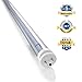 Hyperikon 4 Foot LED Tube, T8 T10 T12 40 Watt Replacement (18W), Dual End Ballast Compatible, Clear Lens, UL, Bright White, 4 Pack