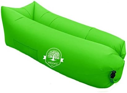 StarLuxe Lifestyle Inflatable Lounger, Air Lounger Chair Features Headrest, 2 Pockets & Bottle Pocket, Nylon Ripstop Exterior & Travel Bag Use On Beach, Festival, Sport Events