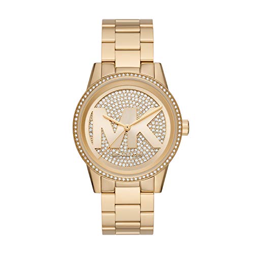 Michael Kors Women's Ritz Quartz Watch with Stainless Steel Strap, Gold