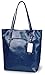 Borgasets New Lady's Genuine Leather Casual Vinatge Top Handle Tote Shoulder Bag Satchel Purse Handbag for Women (Blue-2)