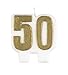 Gold Number 50 Birthday Candle primary