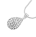 weel Shining Silver teardrop-shaped pendant necklace