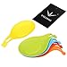 VILONG Kitchen Silicone Spoon Rest, Flexible Almond-Shaped Silicone Kitchen Spoon Holder, Cooking Utensil Rest Ladle Spoon Holder 5-Pack, Vibrant Colors