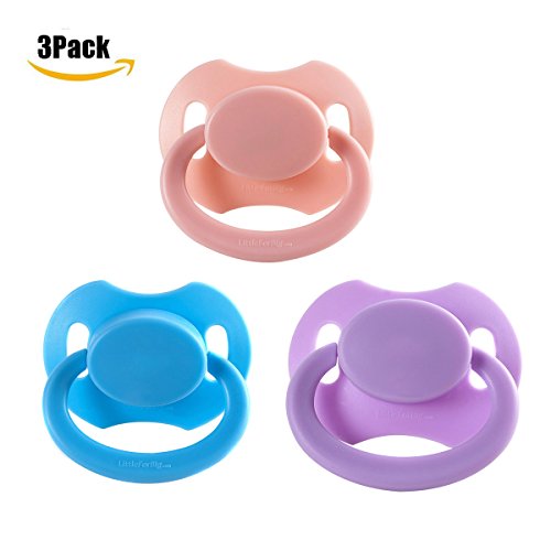 Littleforbig Bigshield GEN 2 Adult Sized Pacifier Dummy Bigshield 3 PACI PACK - Pink, Blue, Lavender