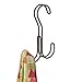 iDesign Classico Metal Over the Rod Dual Hooks, Closet Accessory Organizer for Ties, Belts, Scarves, Handbags, Jewelry, 0.8