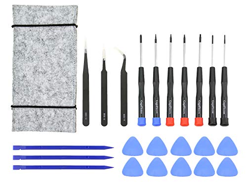 23 Pcs MacBook Repair Tool Kit, Precision Screwdrivers, Tweezer, Opening Pick, Spudger and Tool Bag for MacBook Air, Retina, Pro