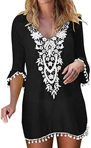 Swimwear,BaZhaHei Womens Letters Print Baggy Swimwear Bikini Cover-ups Beach Dress Women Dress Ladies Holiday Vacation Costume Sundress Loose Skirts Mini Summer Tops T-Shirt Dress Swimming