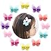 Elesa Miracle Baby Girl Hair Clips Toddlers Infants Kids Hair Butterfly Snap Clips Barrettes (12pc- Mini Pearl Butterfly)