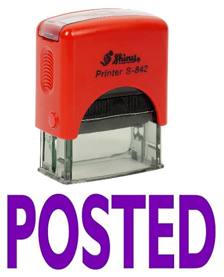 Printtoo Posted Self Inking Rubber Stamp Office Stationary Custom Shiny Stamp