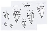 Tattly Temporary Tattoos, Diamonds, 0.1 Ounce