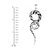 BodyJ4You 4PC Glass Ear Tapers Plugs 00G Black Red Ribbon Teardrop Spiral Gauges Piercing Set