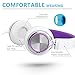 ECOOPRO Lightweight Portable Adjustable Over Ear Stereo Earphone Headphones Headset for PC MP3 MP4 Tablet Most Smart Phones-Purple