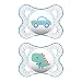 MAM Clear Collection Pacifiers (2 pack, 1 Sterilizing Pacifier Case), MAM Pacifier 0-6 Months, Baby Boy Pacifier, Best Pacifier for Breastfed Babies primary