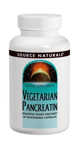 Source Naturals Vegetarian Pancreatin 475mg, Comprehensive Digestive Enzymes from Plants, 60 Capsules