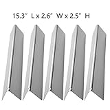 SUONA WS-36 Stainless Steel Flavorizer Bars Heat Plate/Tent Replacement Parts for Weber Spirit 300 310 320 E310 E320 Series Gas Grills with Front-Mounted Control Panels 15.3"x2.6"x2.5" 5 Pack