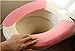 Zebratown Bathroom Warmer Washable Adhesive Cloth Toilet Seat Cover Pads (3set)