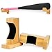 Gonex Baseball Bat Display Wall Mount Baseball Holder Bat Rack for Softball & Hockey Stick, Bamboo Bat Display Case, Horizontal Display, 2 Pieces