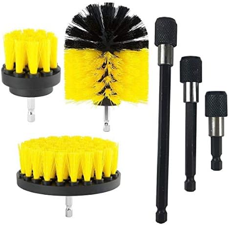 Drill Brush, 2" 4" 6 Inch Extender Scrubber Brush, Clean Tool Spin Brush for Bathroom Surfaces Grout Floor Tub Shower Tile Corners Kitchen Automotive Stove Oven Sink