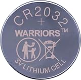 Warriors 5X CR2032 Batteries 3V 240mAH Lithium Coin Cell Child Resistant Pack view 2