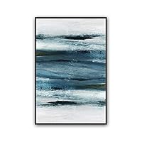 Framed Canvas Wall Art Abstract Color Block Canvas Prints Home Artwork Decoration for Living Room,Bedroom - 16x24 inches