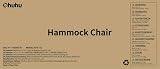 Ohuhu Hanging Chair Cotton Hammock Chair XL 150kg Dark Grey view 8