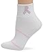 Wrightsock Womens Pink Ribbon Quarter Socks