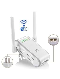 dhmxdc 300 Mbps Wireless N Range Extender WiFi Wireless Router repetidor AP WPS Mini Dual Antenas externas señal inalámbrica booster punto de acceso inalámbrico