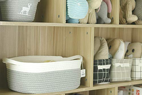 Iceblue Natural Cotton Rope Clutter Organizer Toy Chest Pet Bed Pet Toy Box