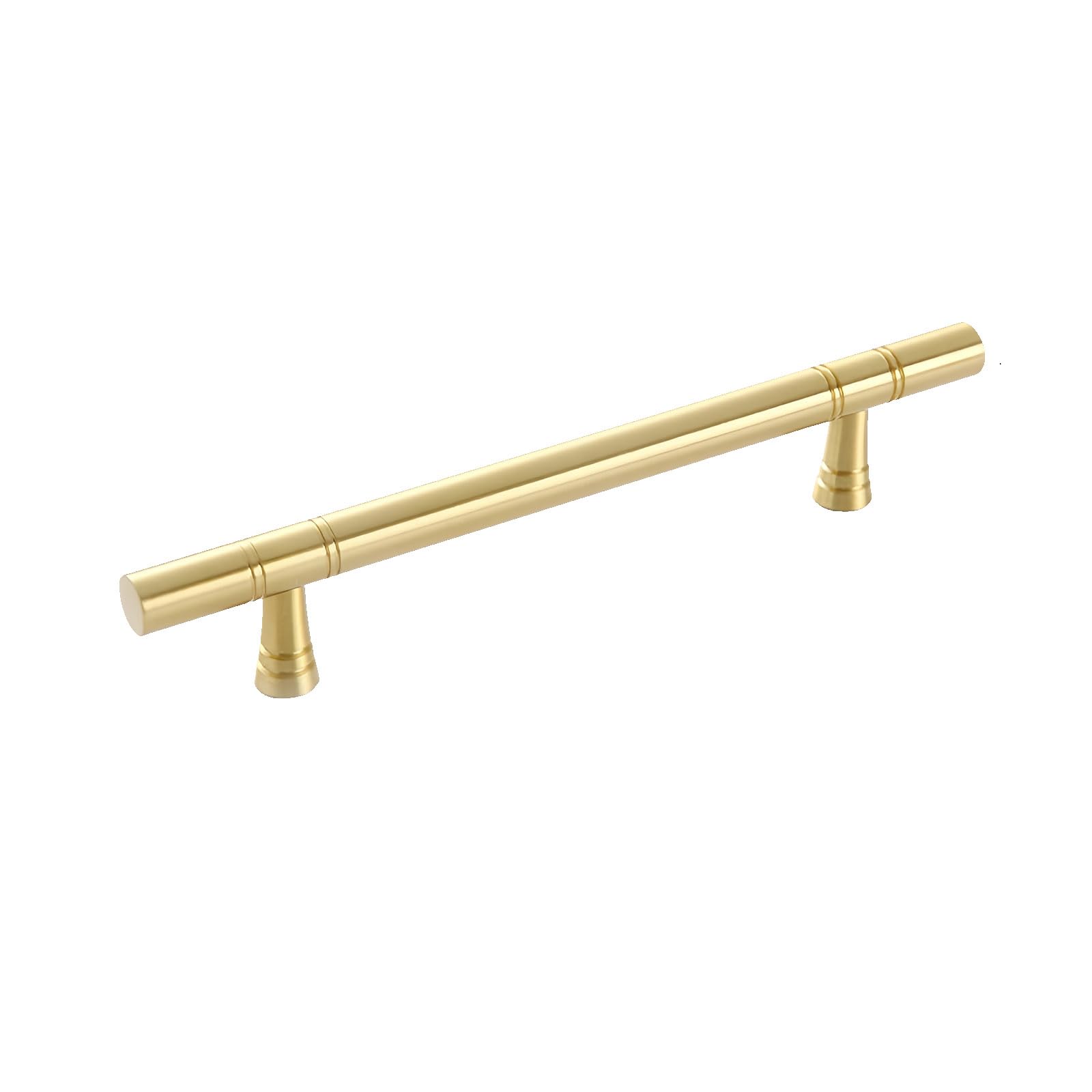 MACHSWON 192mm Brushed Pattern Grooved Pure Brass Handle Solid Thick Furniture Drawer Copper Cabinet Door and Window Handle Length 260mm