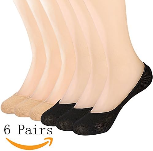 Yijiujiuer Women No Show Liner Socks Casual Thin Low Cut Invisible Non-Slip Socks Loafer Socks for Women Flats