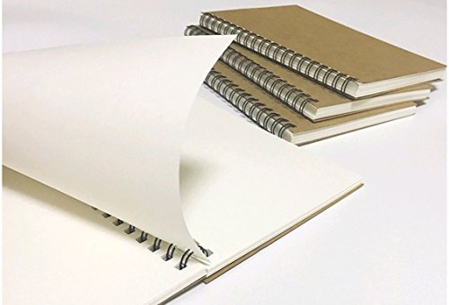 image for VEEPPO classic vintage mead spiral kraft brown cover and white blank p