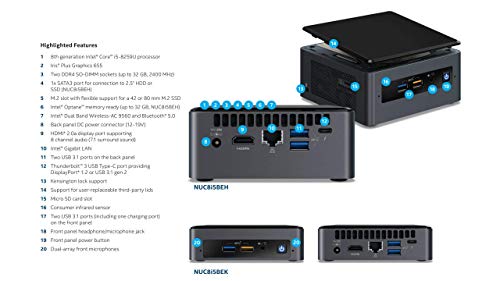 4 NUC8i5BEK+Quad+Core+i5+8259U+Bluetooth+Thunderbolt