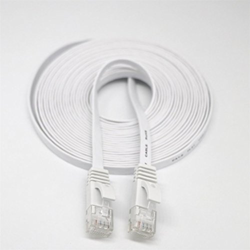image for 1M/2M/3M/5M/10M/15M/20M RJ45 CAT6 Ethernet Network LAN Cable Flat UTP 