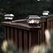 EZSolar QTP7-R2-BK-4 Solar Powered Led Black Metal Post Cap Light (4-Pack)