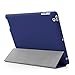 KHOMO - iPad 2 3 and 4 Generation Case - Dual Series - Super Slim Twill Dark Blue Cover with Rubberized Back and Smart Auto Wake Sleep Feature for Apple iPad 2, 3rd and 4th