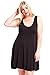Modern Kiwi Solid Basic Asymmetric Plus Size Tank Tunic Dress Brown 3X