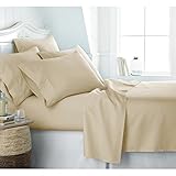 Egyptian Luxury 1800 Hotel Collection Bed Sheet Set - Deep Pockets, Wrinkle and Fade Resistant, Hypoallergenic Sheet and Pillow Case Set - (Queen,Cream)