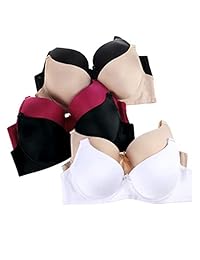 Vadalala Sujetadores de banda ancha para mujer, talla grande, sujetador con correa ancha, sujetador de encaje, sujetador con aros, talla D, paquete de 6
