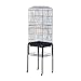 PawHut 63″ Metal Indoor Bird Cage Starter Kit with Detachable Rolling Stand, Storage Basket, and Accessories, Blackthumb 1