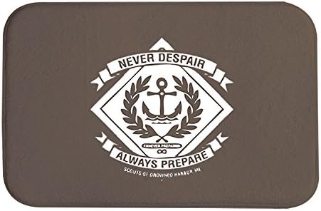 Poppylife Tiny Anchor and Captain's Wheel Pattern Home Doormat Rugs For Bathroom/Kitchen/Workstations Decor Mat 20" x 32"