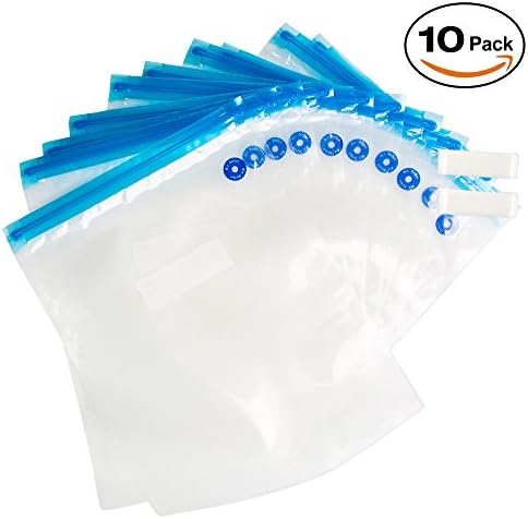 Sous Vide Bags Kit Food Vacuum Sealed Bags BPA Free Reusable Easy Clean For Perfect Food (10 Pack)