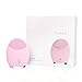 FOREO LUNA Face Exfoliator Brush and Silicone Cleansing Device for Sensitive/Normal Skin, Pink
