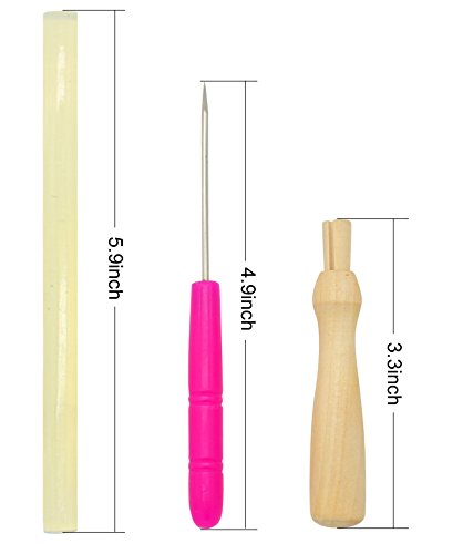 Needle Felting Craft Kit Set Wool Felt Tools with Foam Mat, Wooden Felting Handle ,9 Needles ,Scissors ,Awl, Finger Case (NEW VERSION) - Thumbnail 3