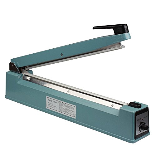 16" (400mm) Impulse Sealer Anti-rust Iron Body Shell - Cellophane Bag Sealer with Spare Kit (Included)