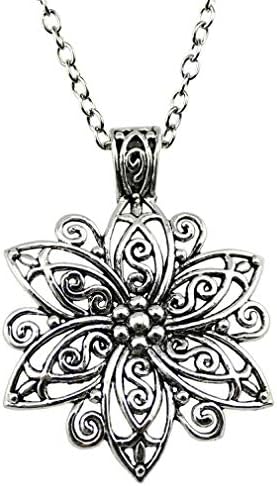 YESMAEay Bohemian Style Pop Hollow Flower Long Necklace Women's Fashion Lanyard Necklace