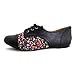 Womens Lace Up Floral Flat Oxford Shoes (Adults)